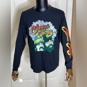 Cheech And Chong Cloud of Smoke Weed 420 Black T-Shirt Mens Large​​​​​​​​